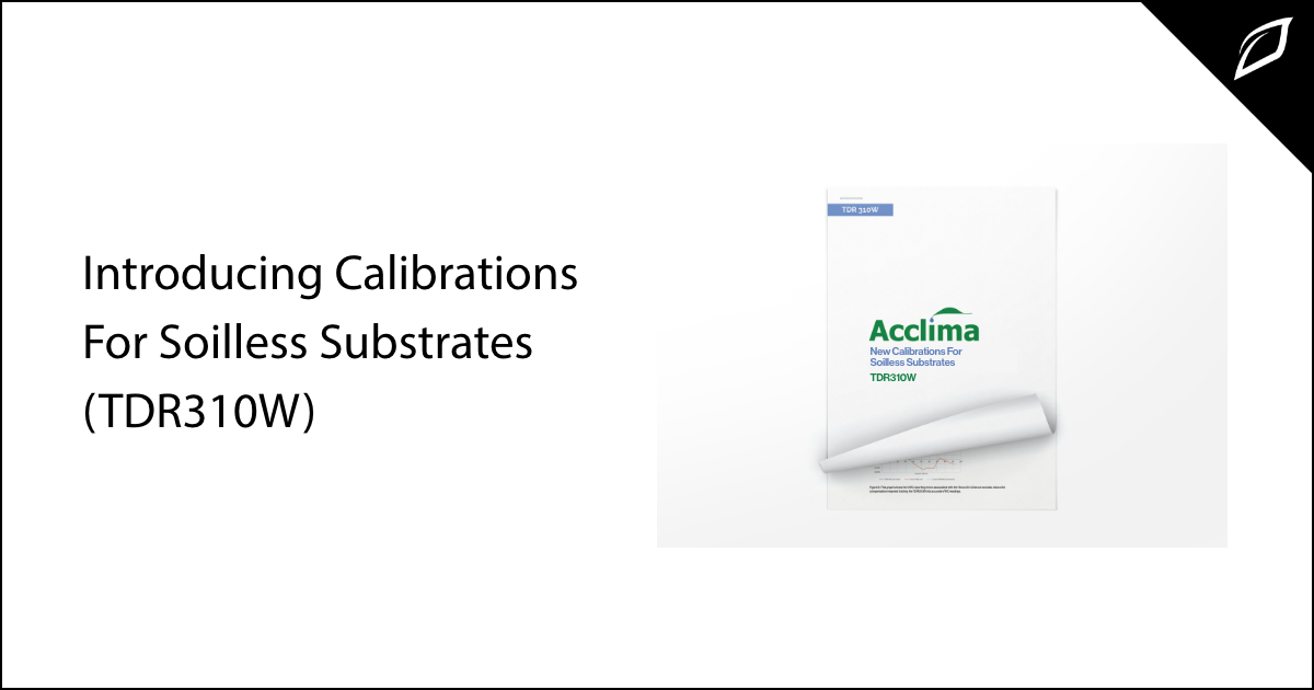 New Soilless Substrate Calibration For TDR310W Sensor | Growlink